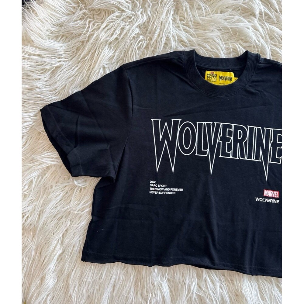 Darc Sport x Marvel Wolverine Rage Cropped T-Shirt Black Size Large - Picture 3 of 12